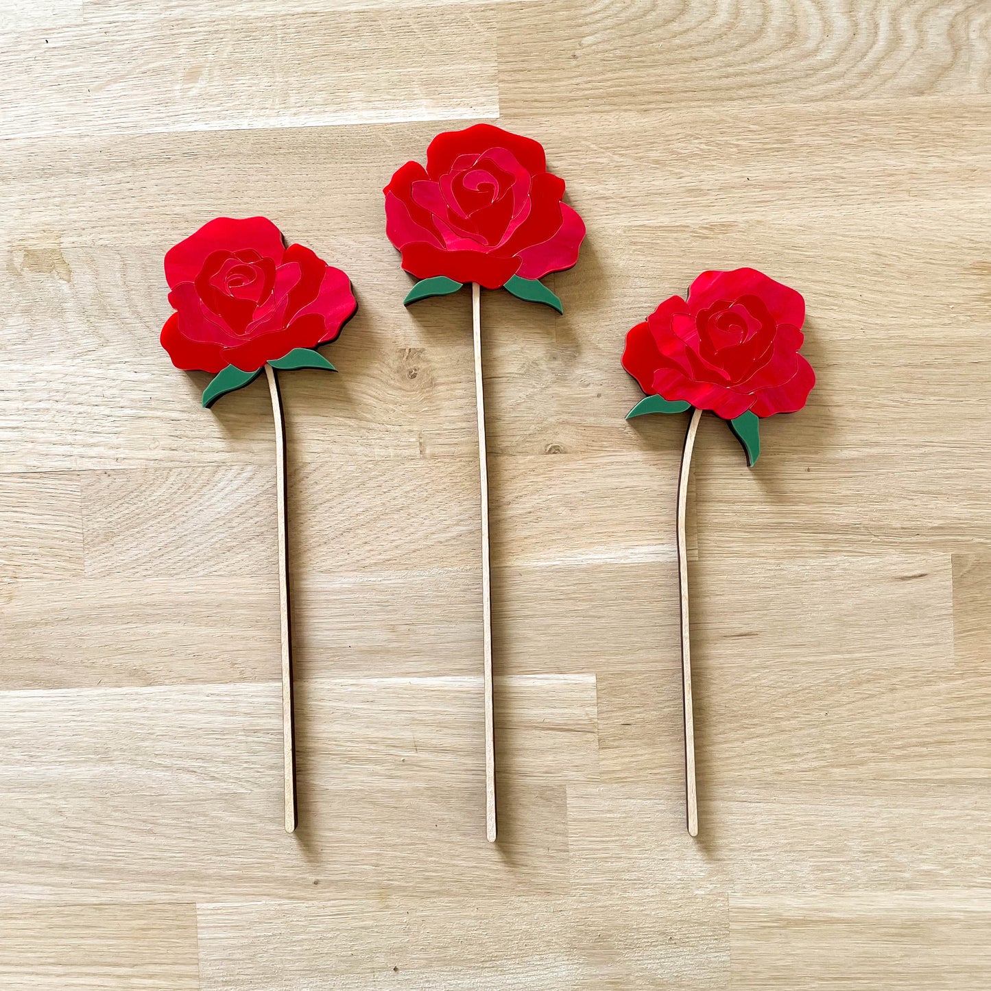 Large Individual Acrylic Rose Stems - END OF LINE