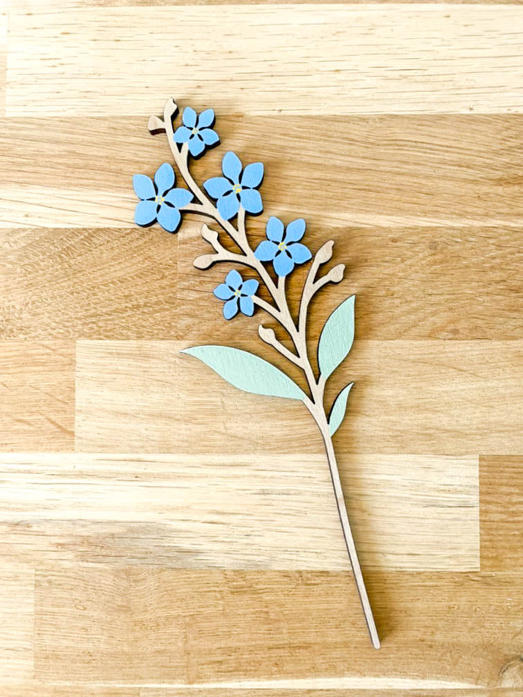 Multi-Flower Wooden Stems, DIY Craft Paint Your Own Flower Bouquet