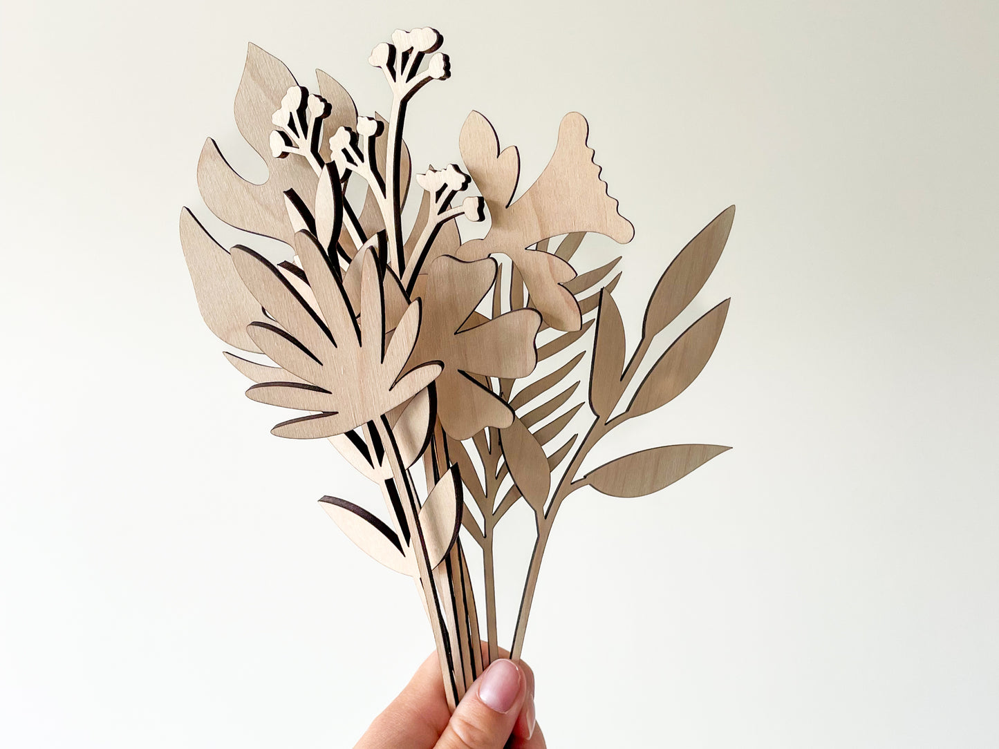 Large Individual Wooden Flower Stems - Unfinished - Paint Your Own