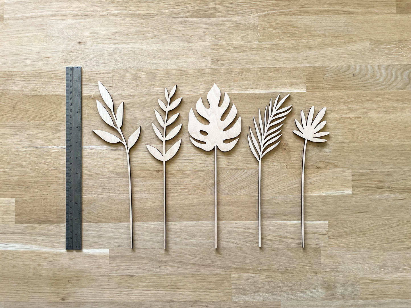 Large Individual Wooden Flower Stems - Unfinished - Paint Your Own