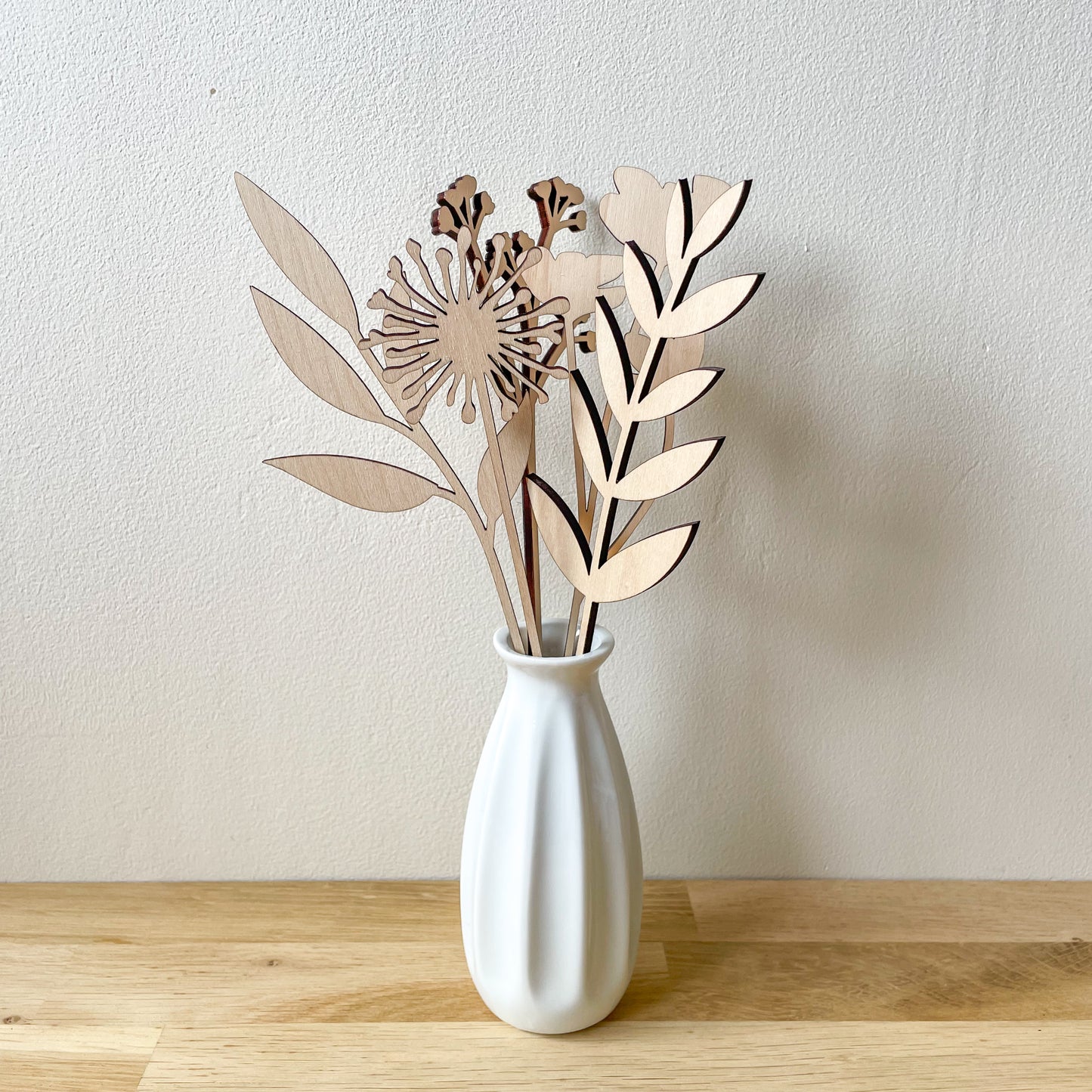 Large Individual Wooden Flower Stems - Unfinished - Paint Your Own