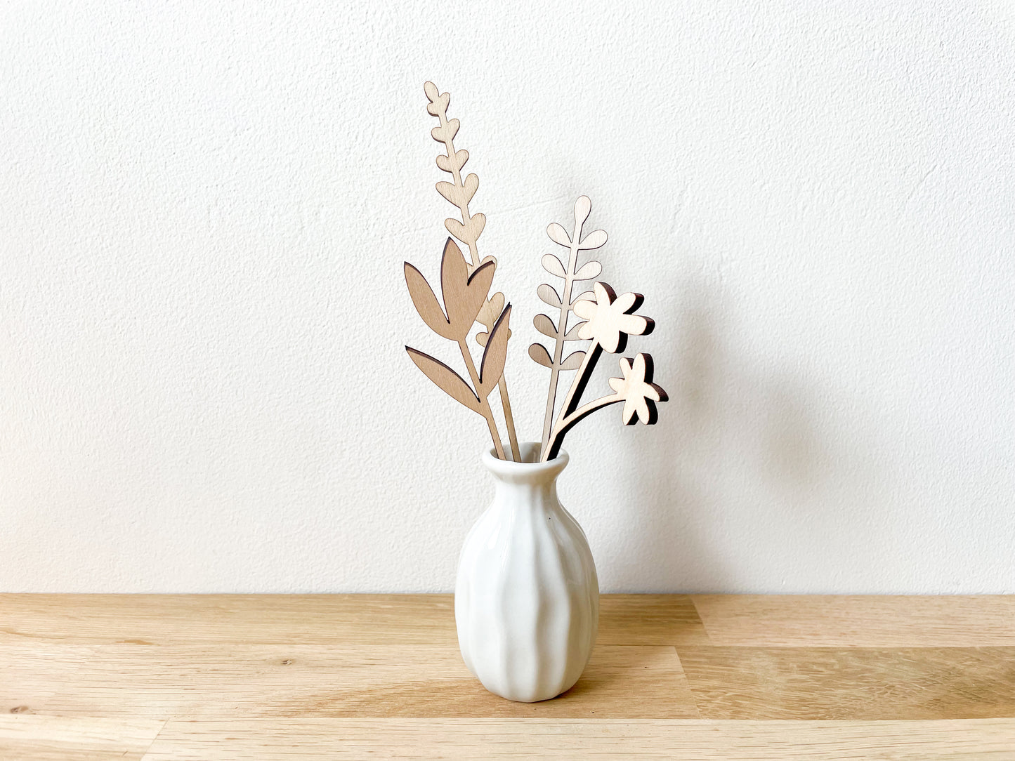 Mini Individual Wooden Flower Stems - Unfinished - Paint Your Own