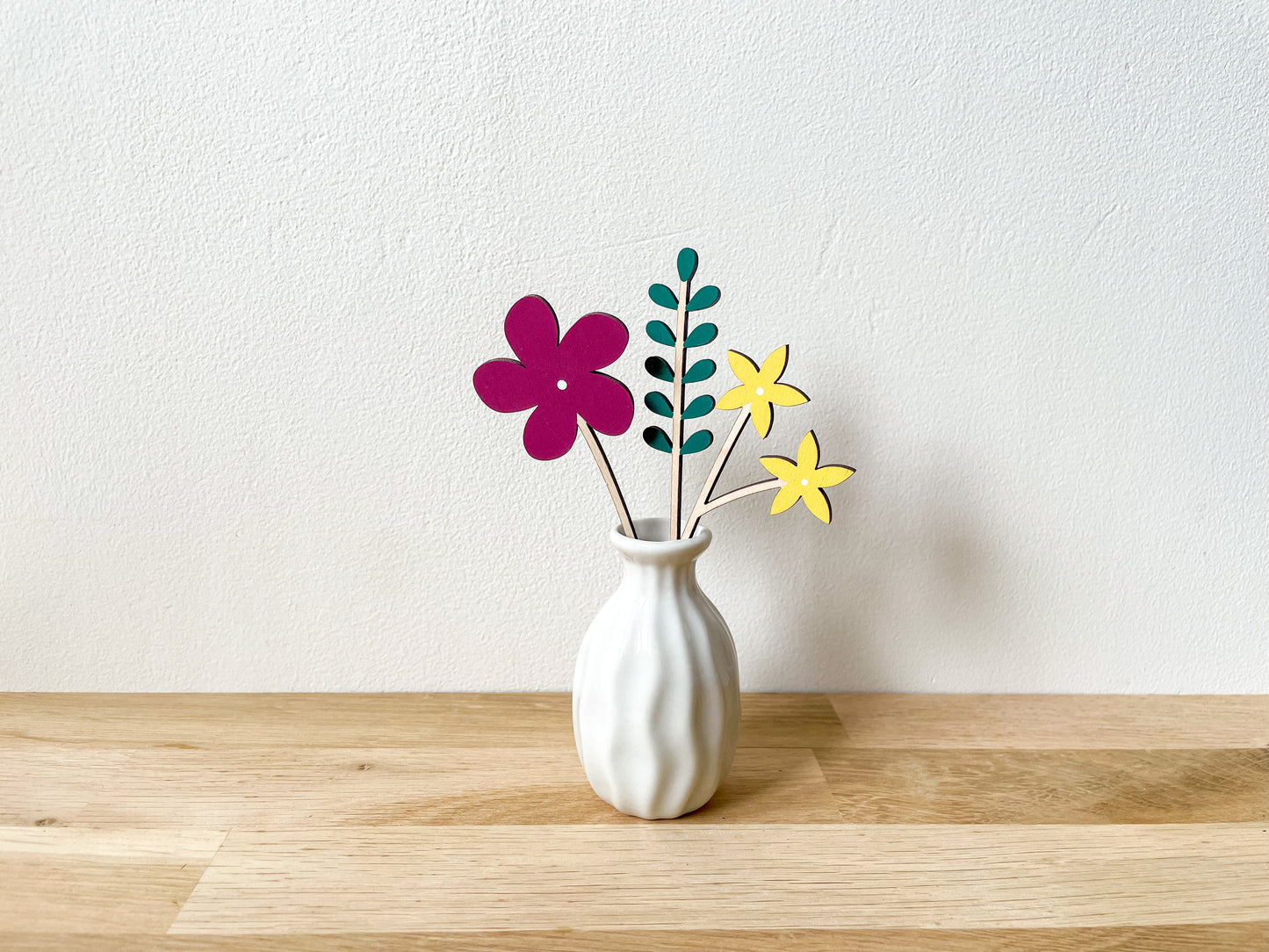 Mini Individual Wooden Flower Stems - Unfinished - Paint Your Own