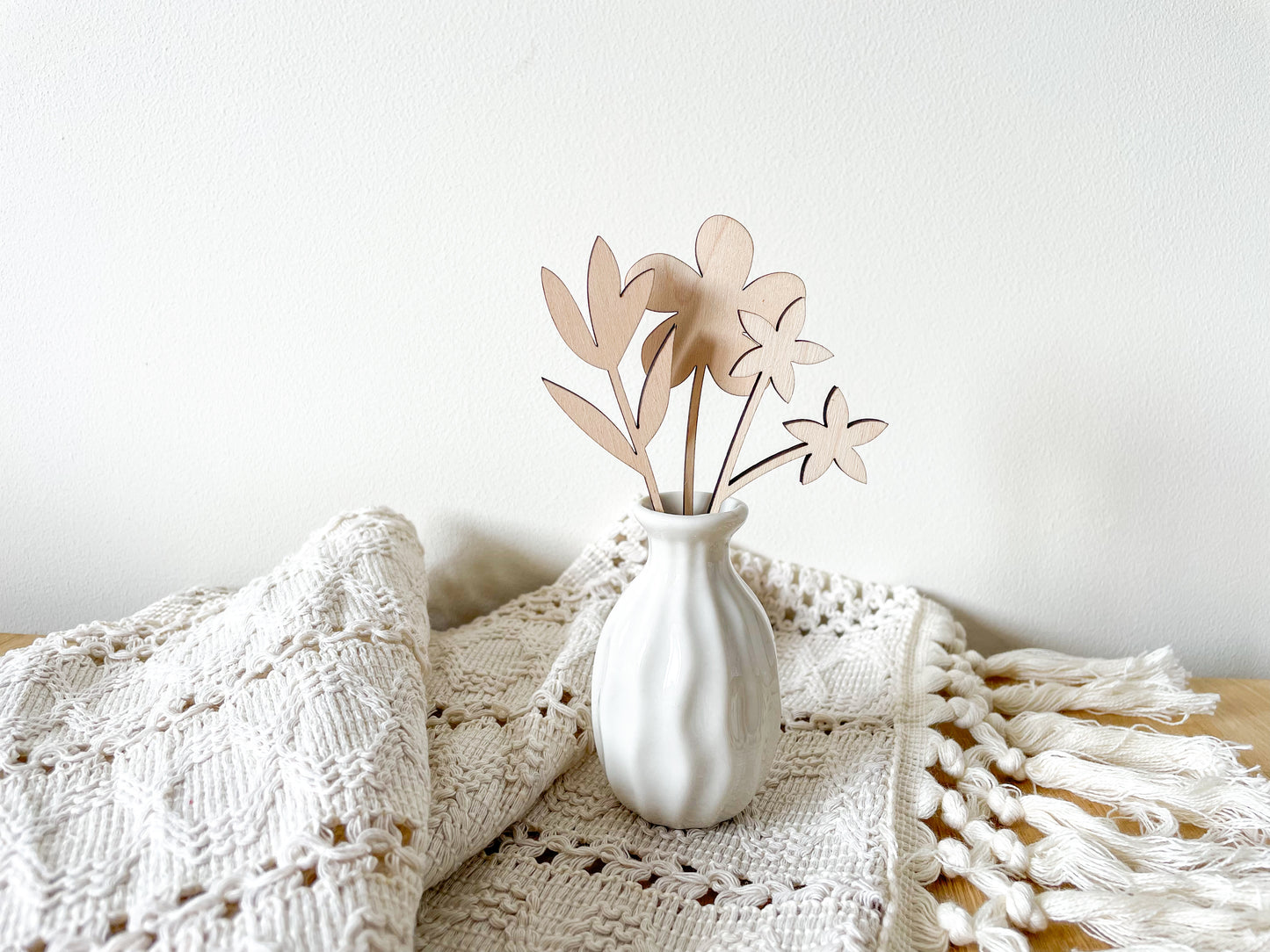 Mini Individual Wooden Flower Stems - Unfinished - Paint Your Own