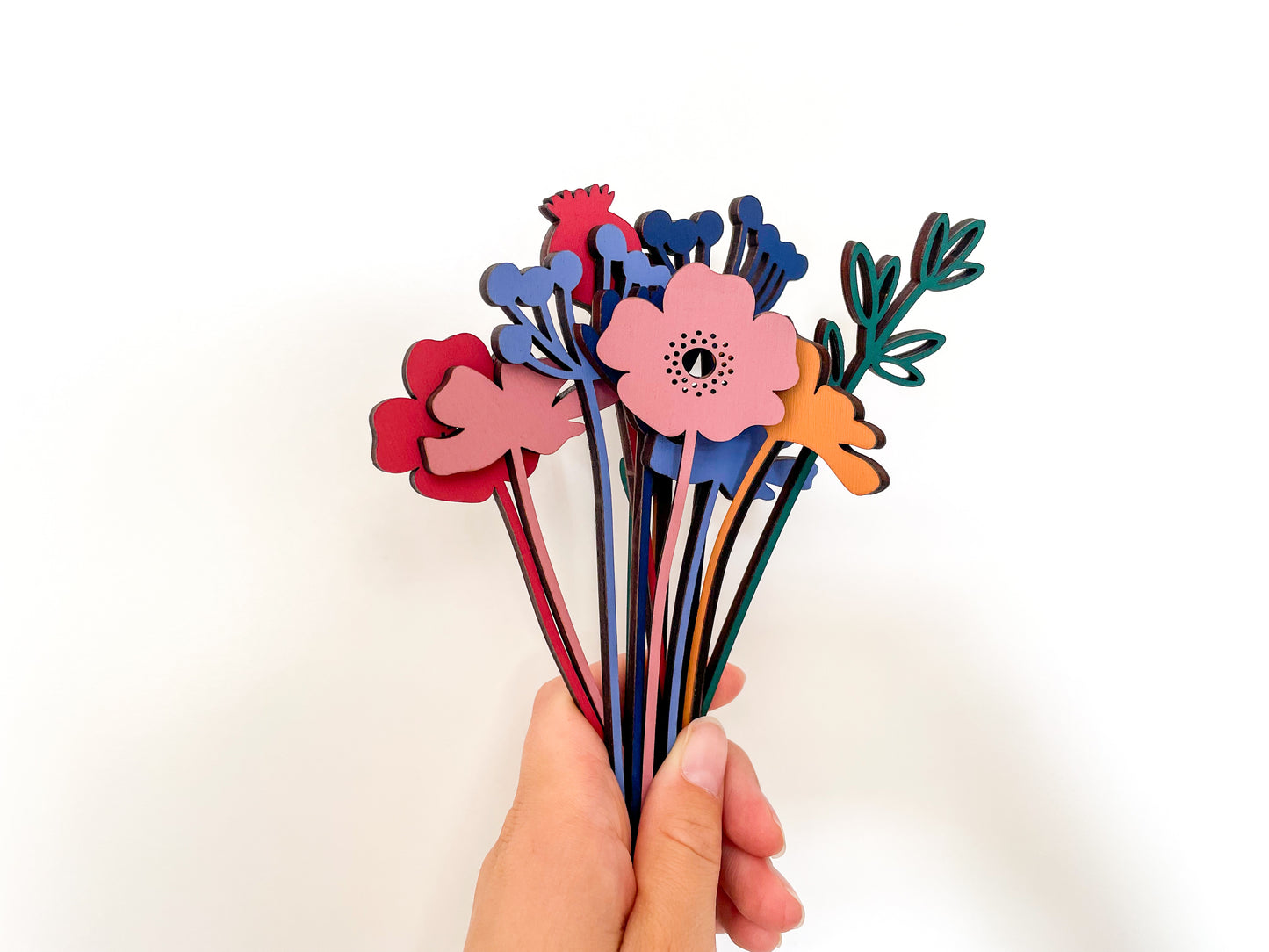 Mini Individual Wooden Wildflower Stems