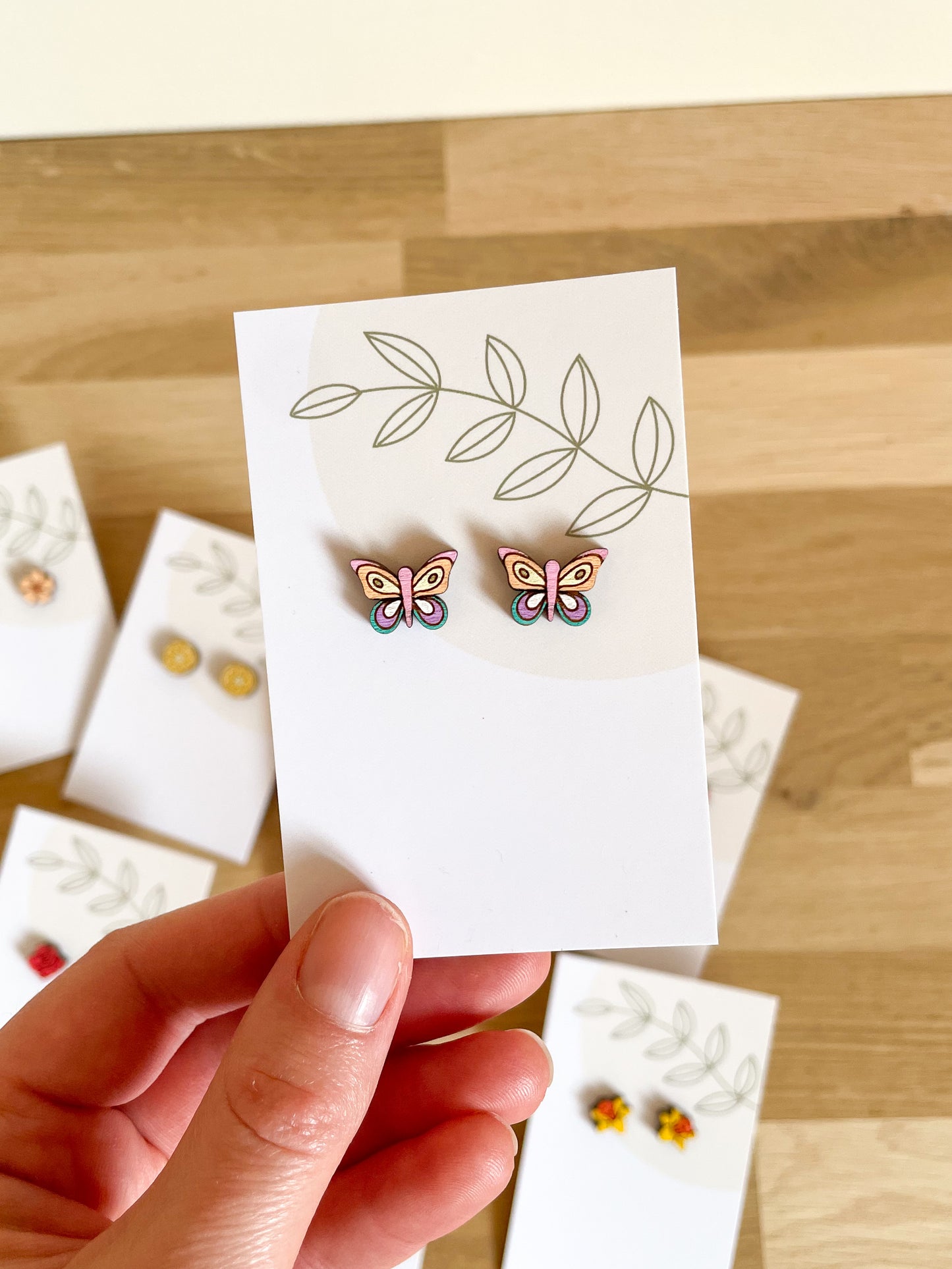 Pastel Butterfly Stud Earrings