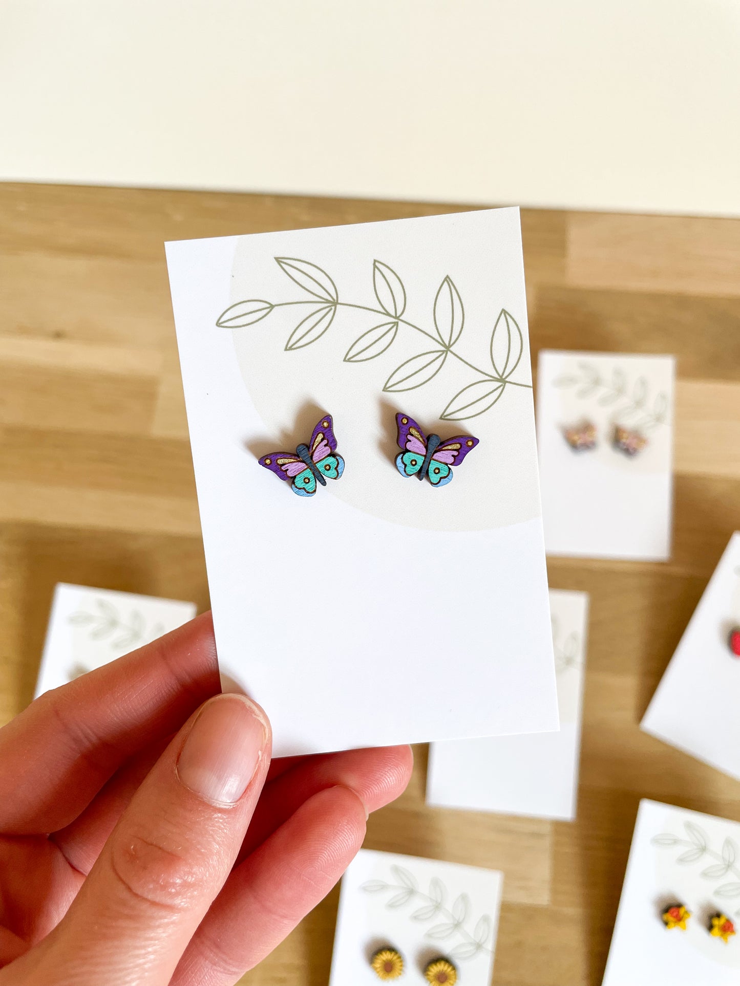 Colourful Butterfly Stud Earrings