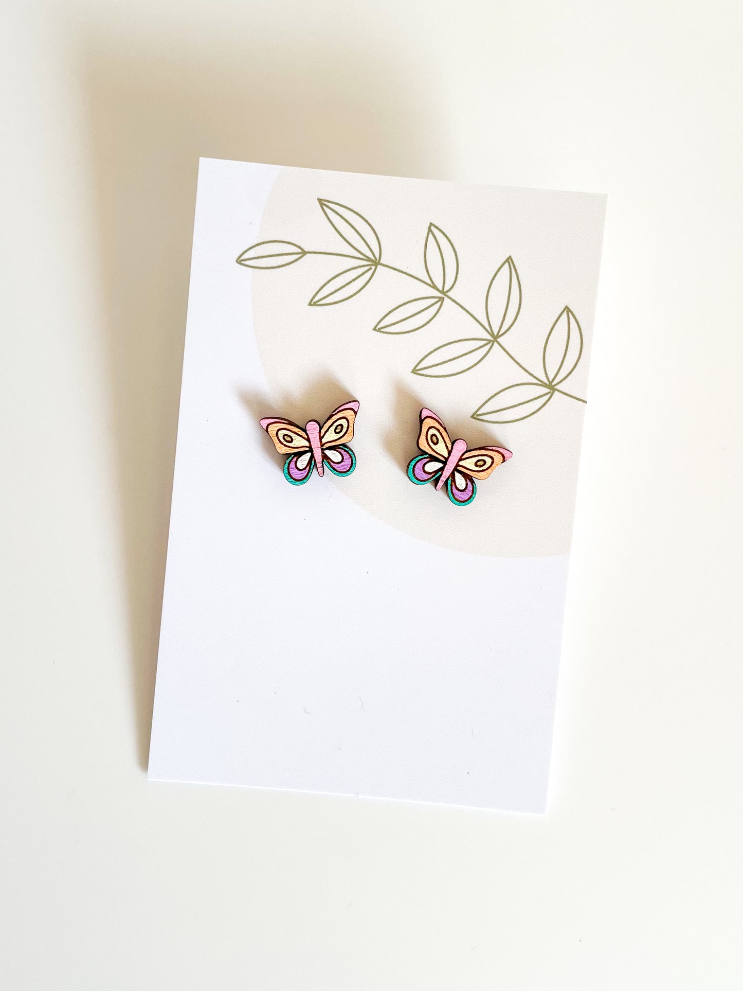 Pastel Butterfly Stud Earrings