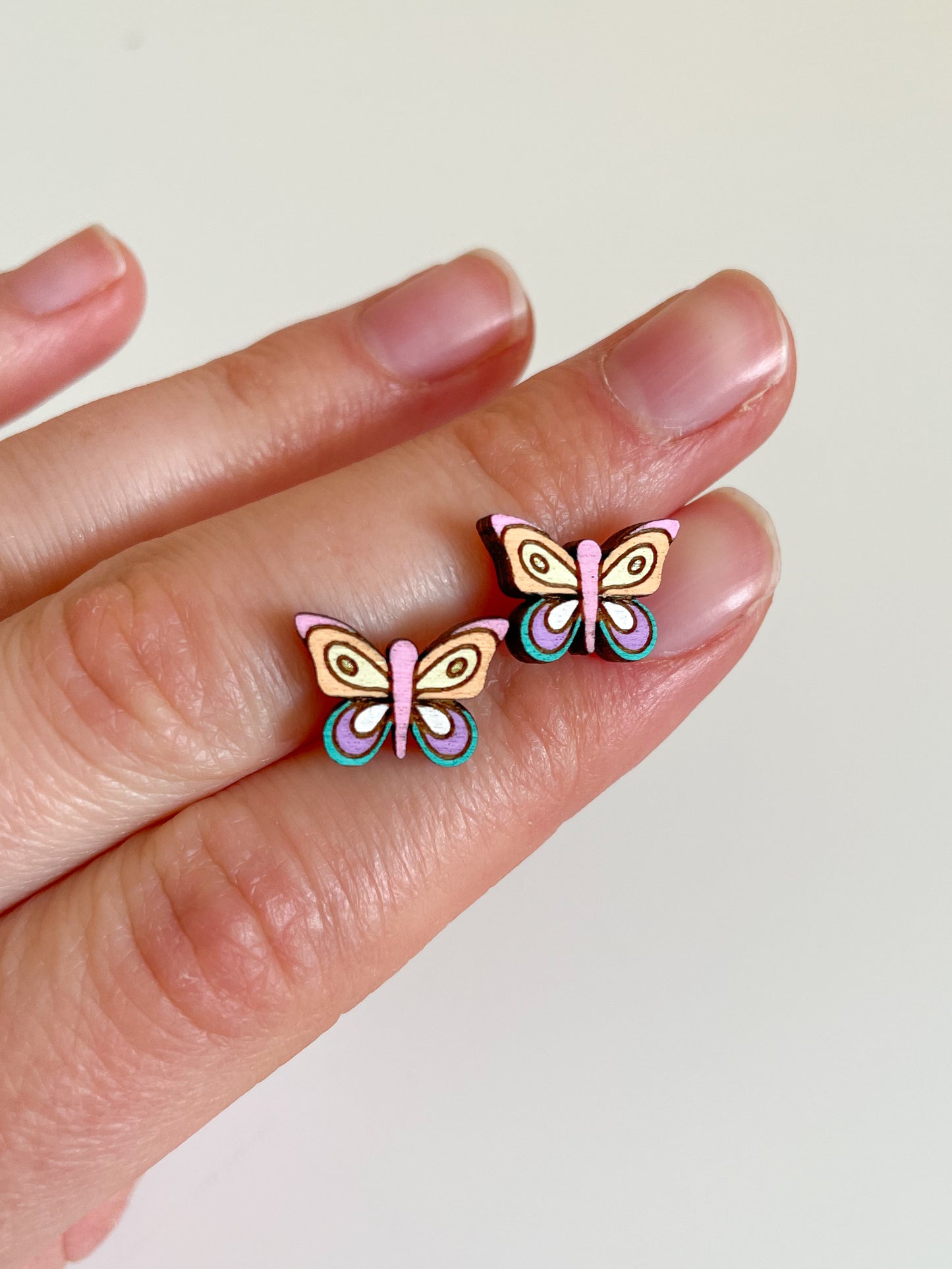 Pastel Butterfly Stud Earrings