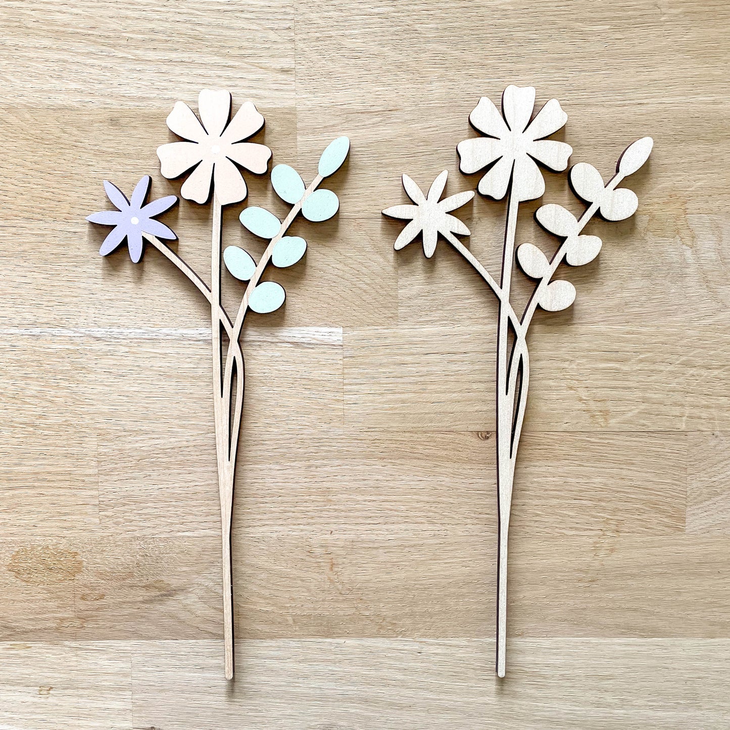 Multi Flower Stem - Painted/Unpainted - END OF LINE