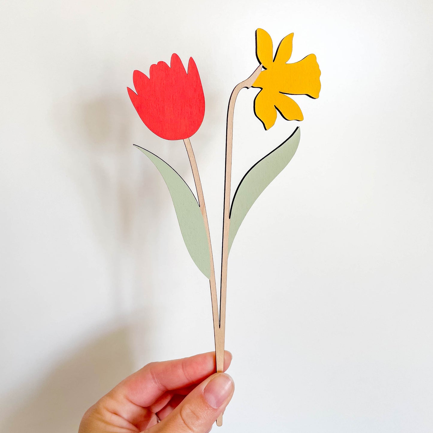 Tulip and Daffodil Multi Flower Stem - Painted/Unpainted - END OF LINE
