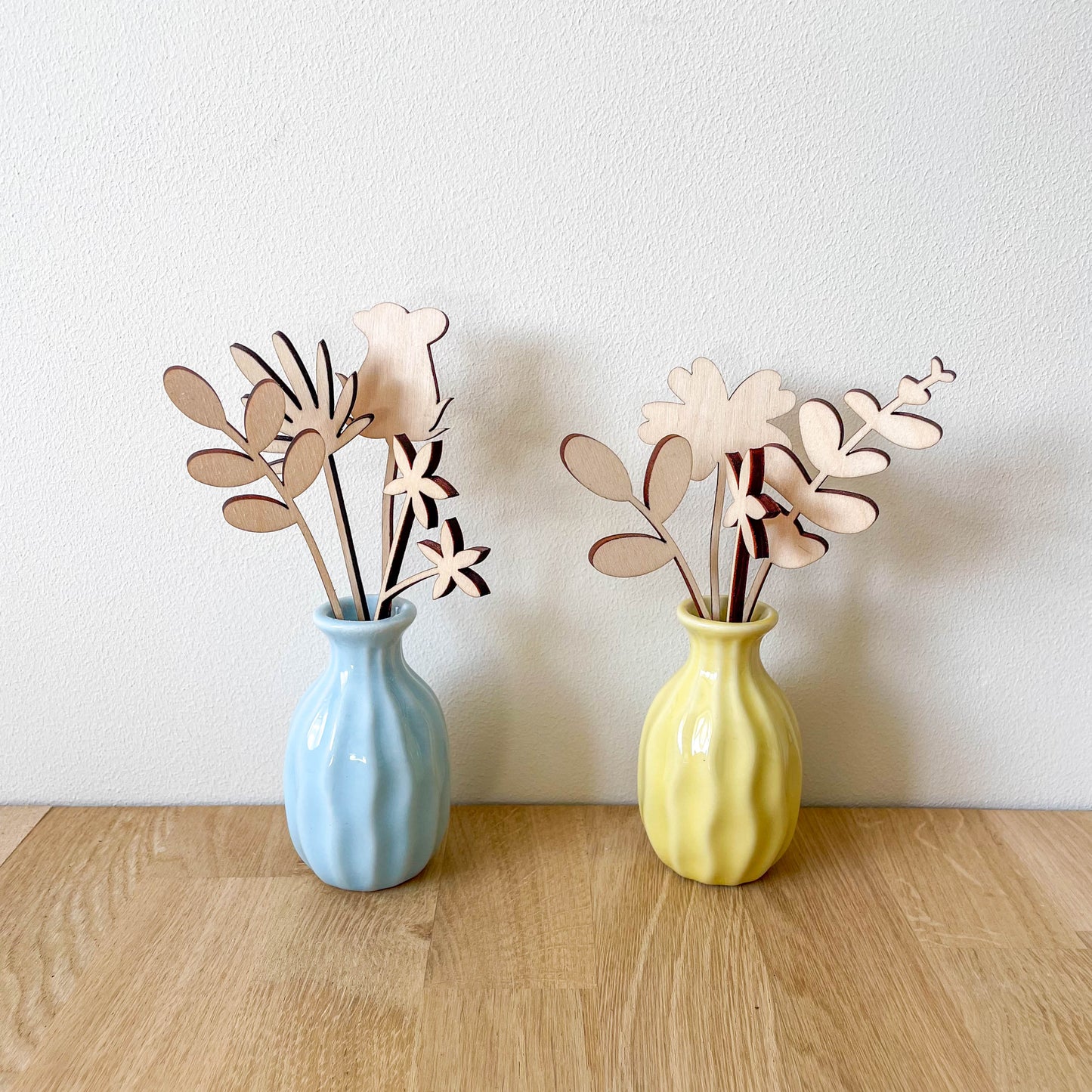 Mini Individual Wooden Leaf Stems - Unfinished - Paint Your Own - END OF LINE