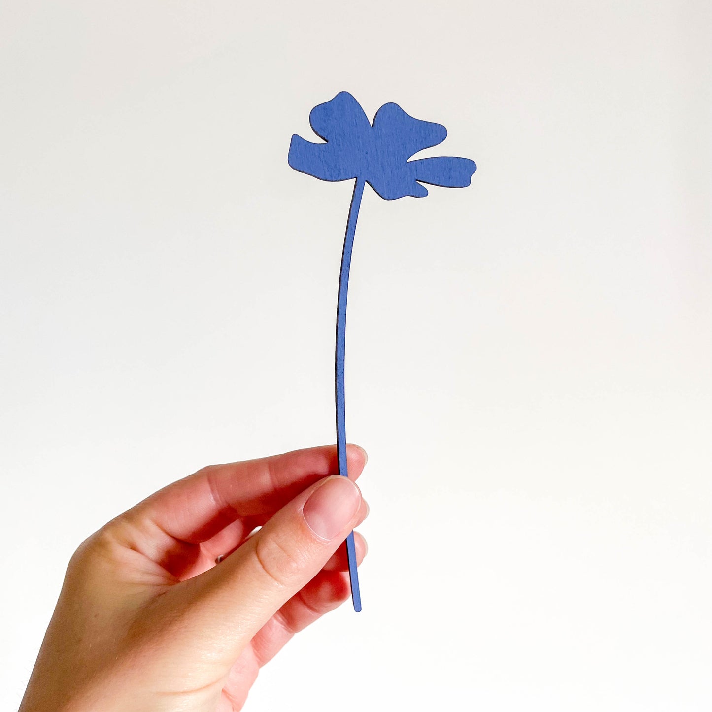 Mini Wooden Wildflower Stems - Blue - SECONDS