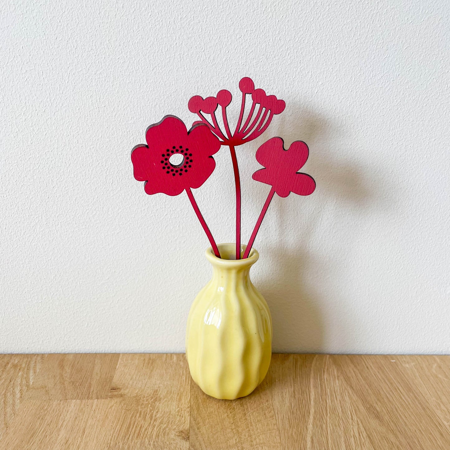 Mini Wooden Wildflower Stems - Red - SECONDS