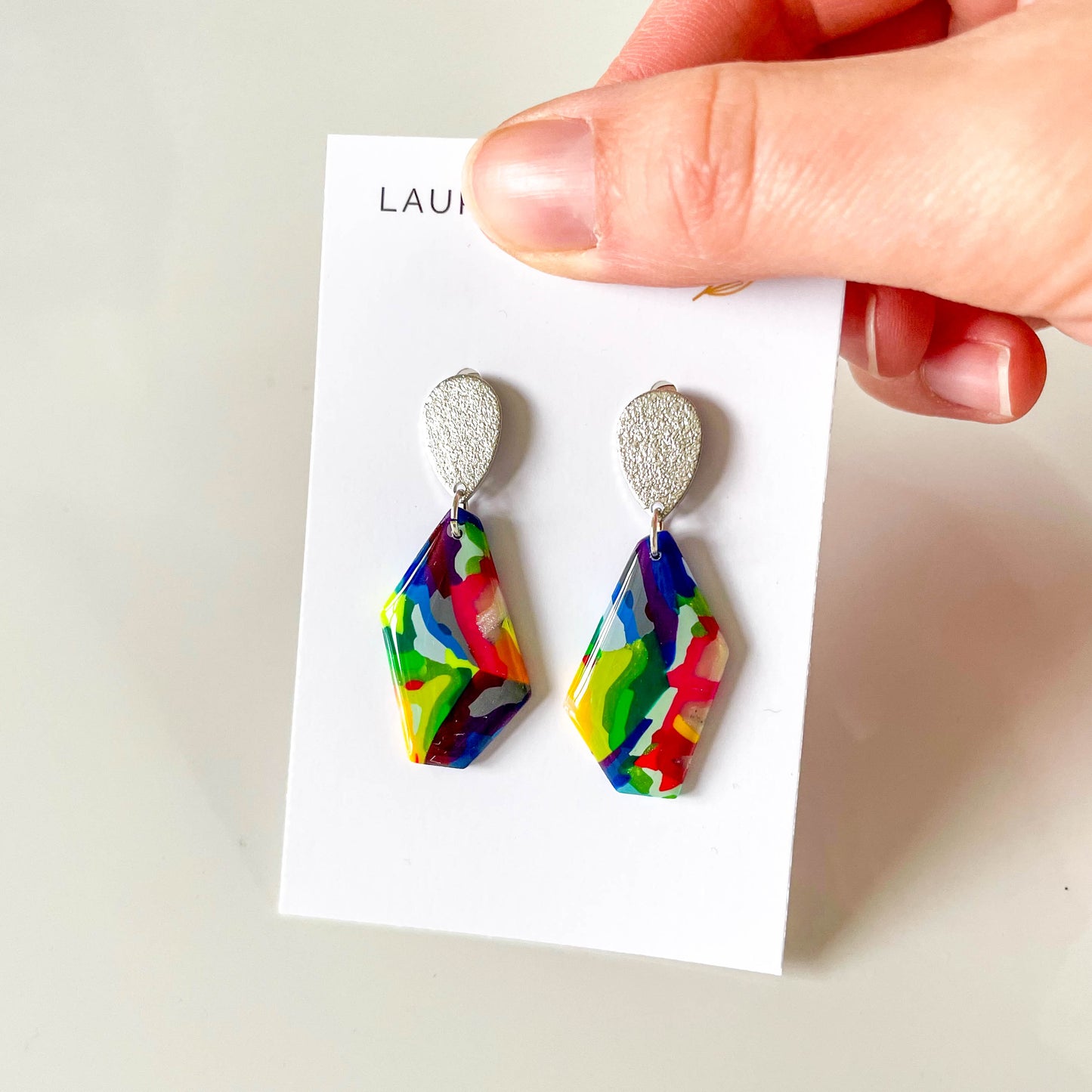 Multi Coloured Drop Earrings