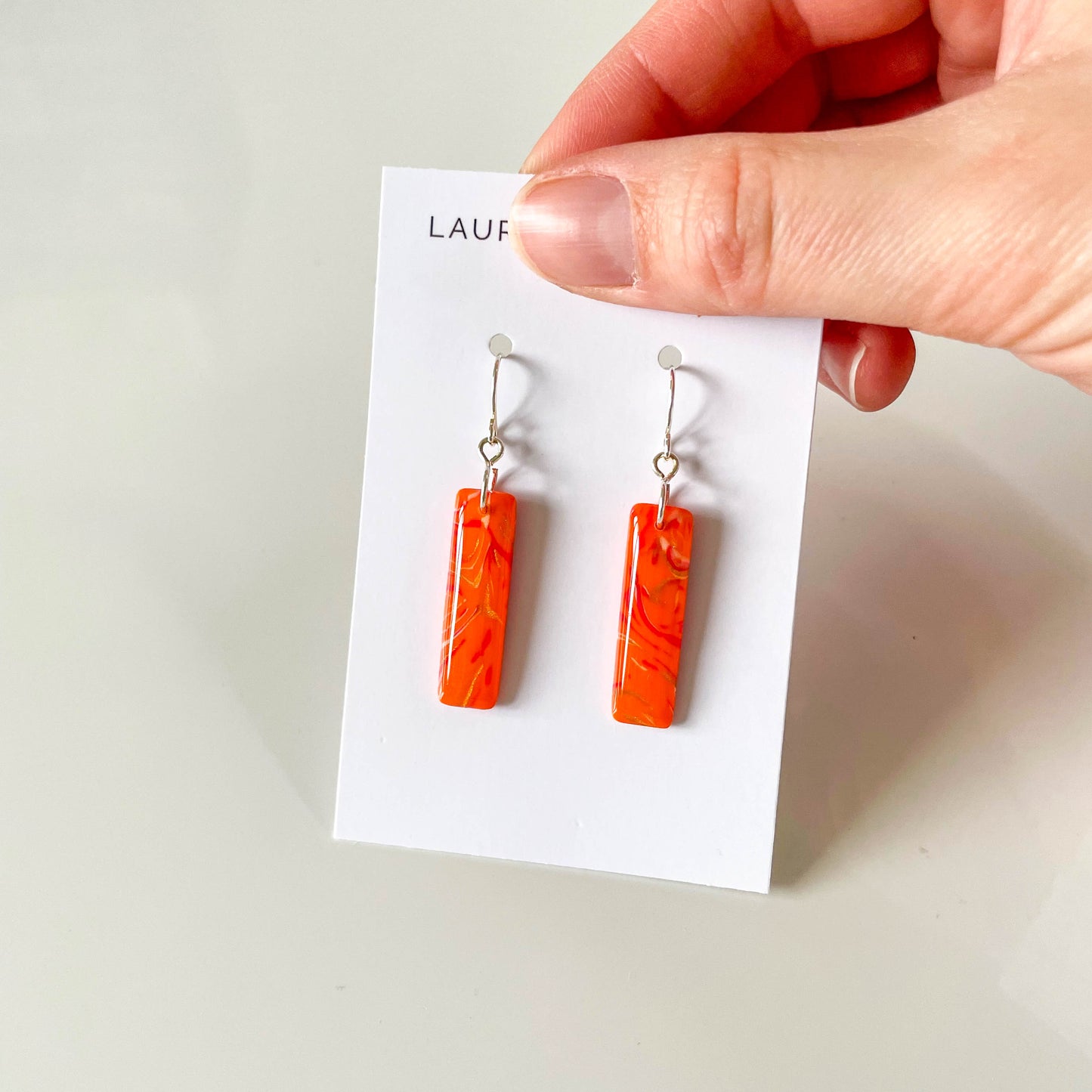 Orange Dangle Earrings