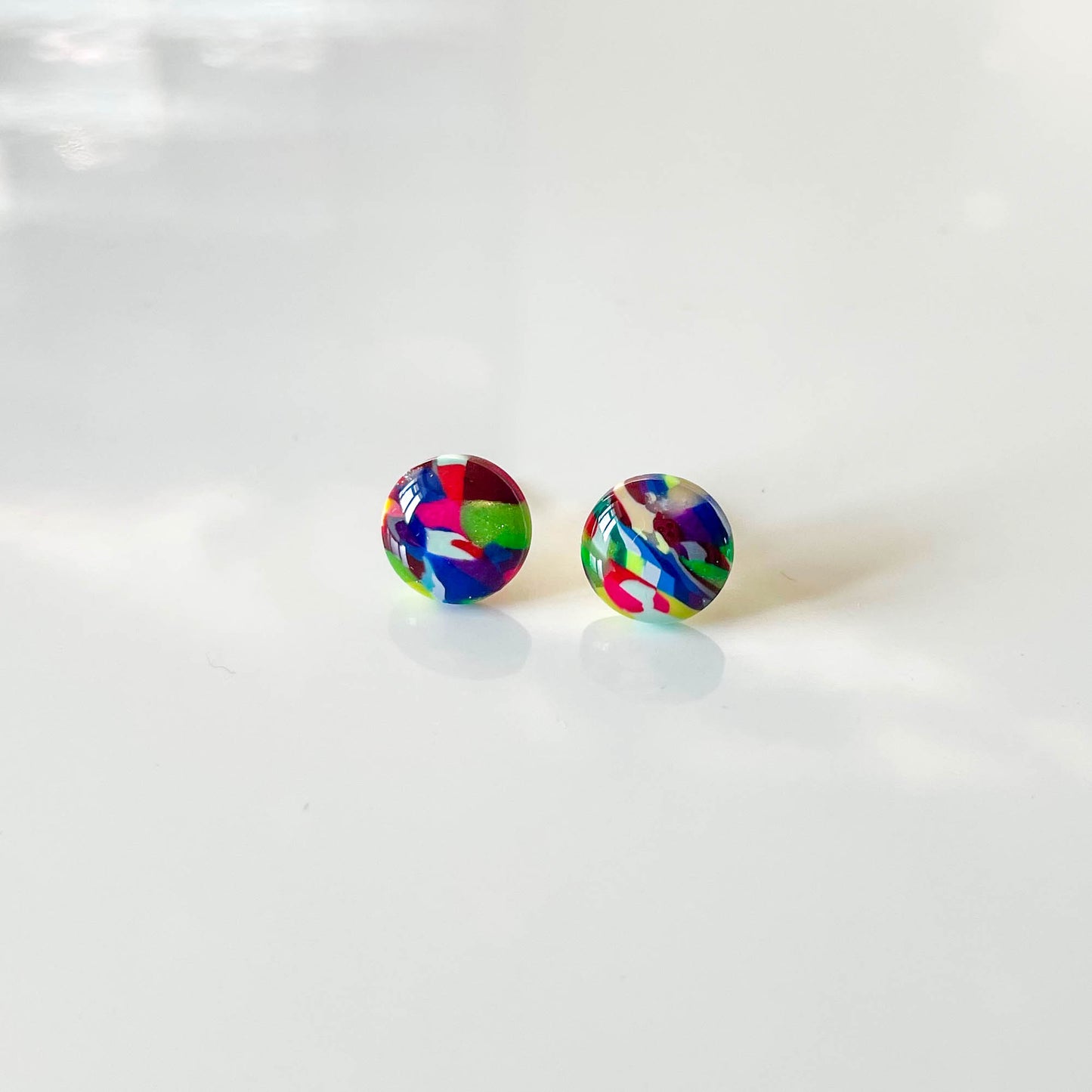 Multi Coloured Stud Earrings