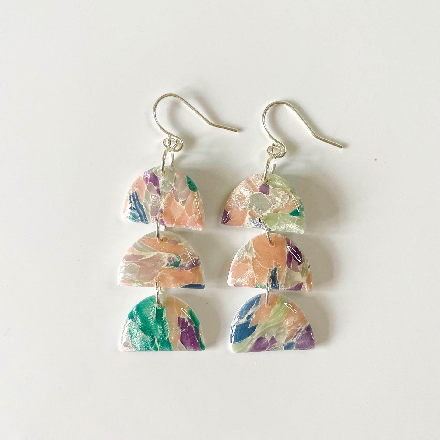 Marble Long Earrings