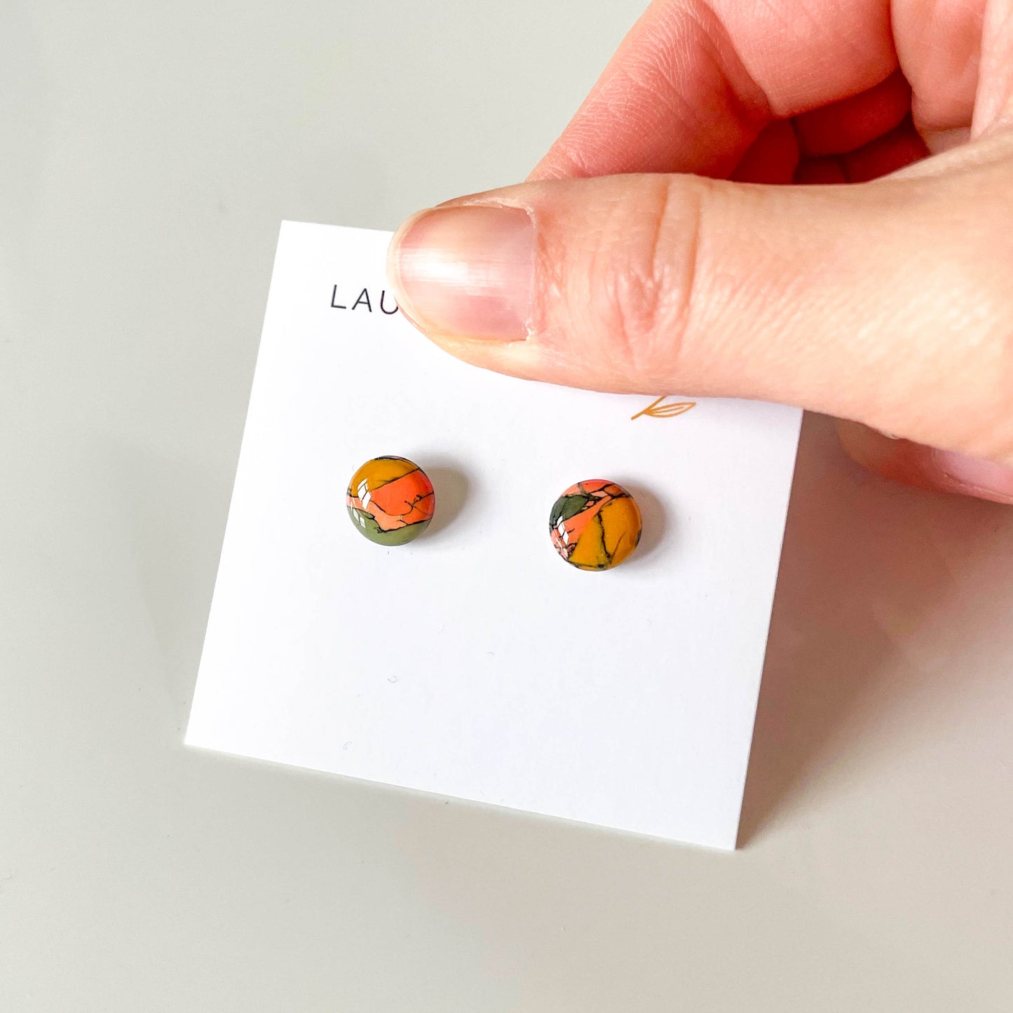 Marble Stud Earrings