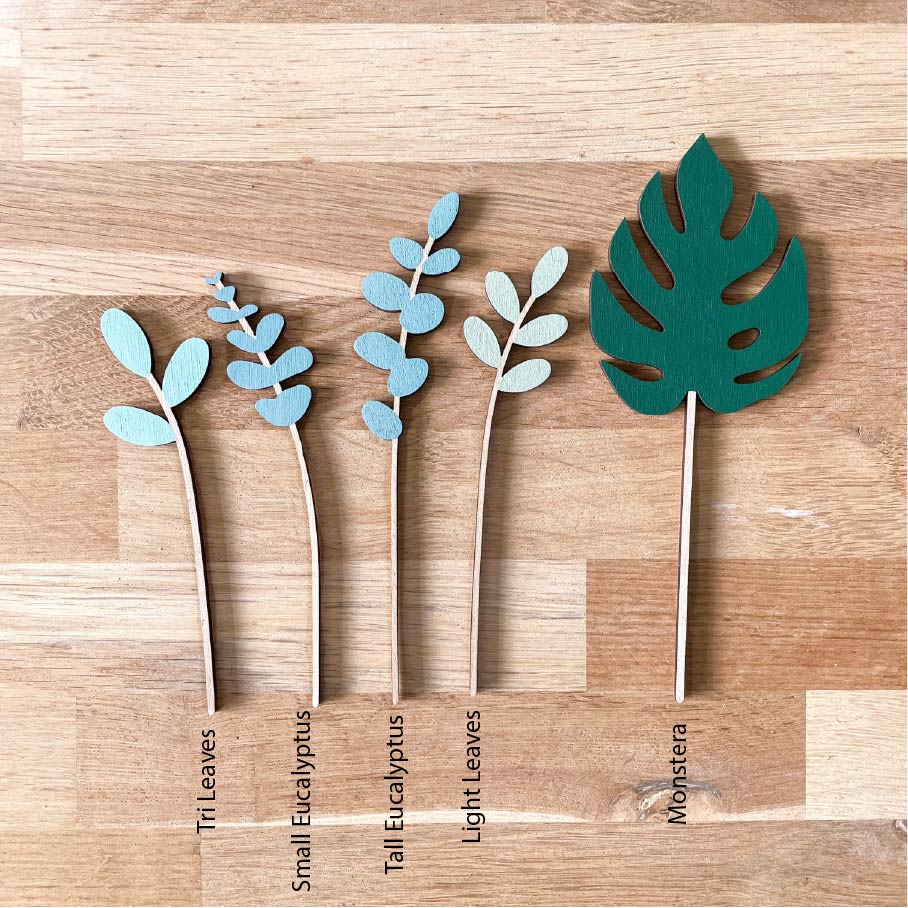 Mini Wooden Leaves - END OF LINE