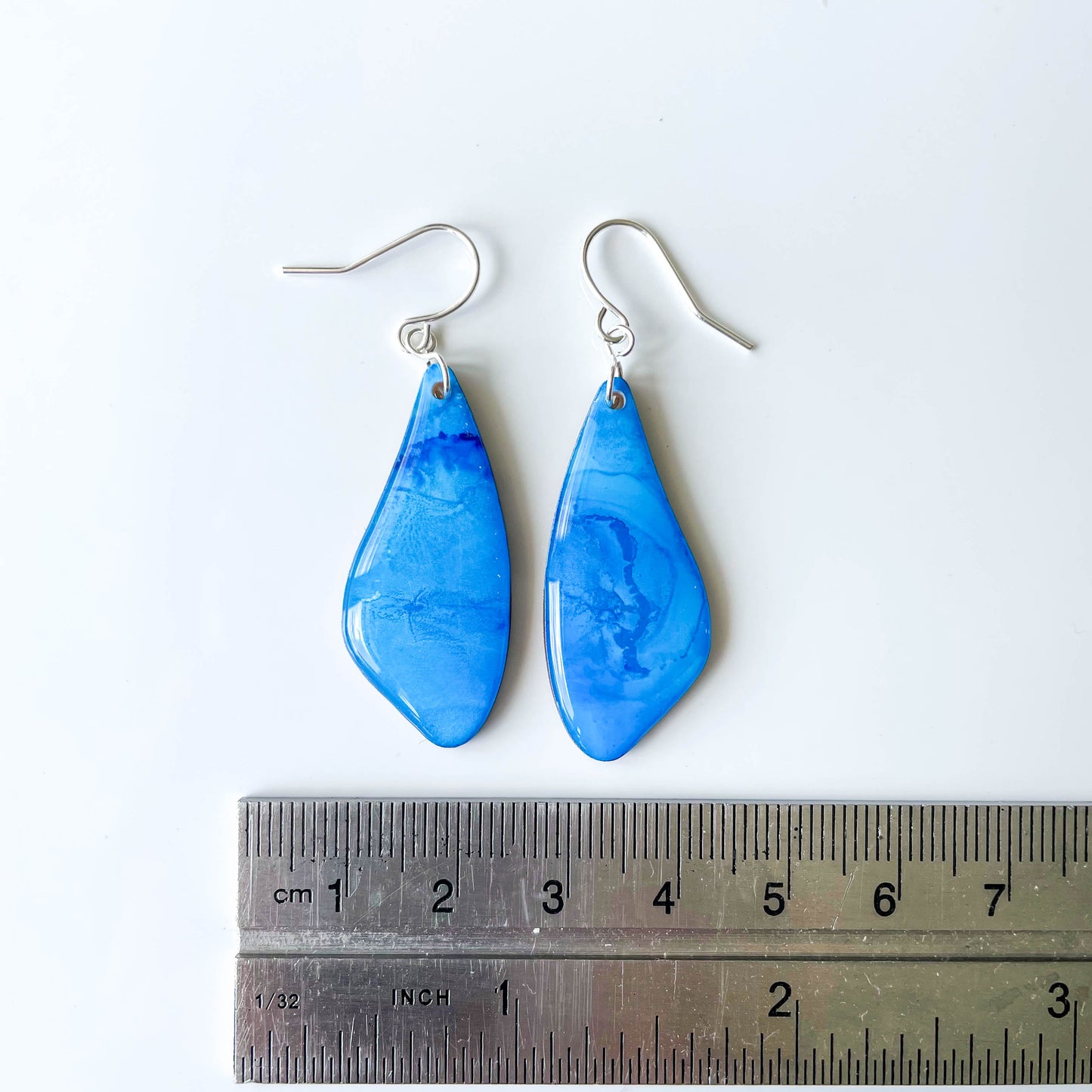 Hanging Drop Earrings - Blue Mix - Rainbow Collection