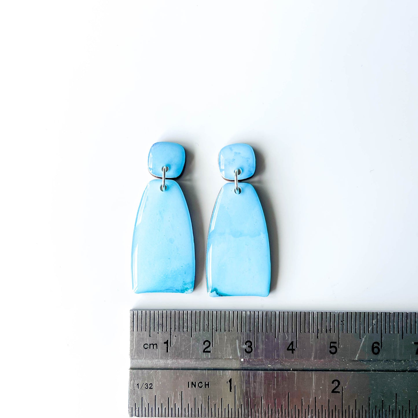 Tapered Arch Drop Earrings - Blue Mix - Rainbow Collection