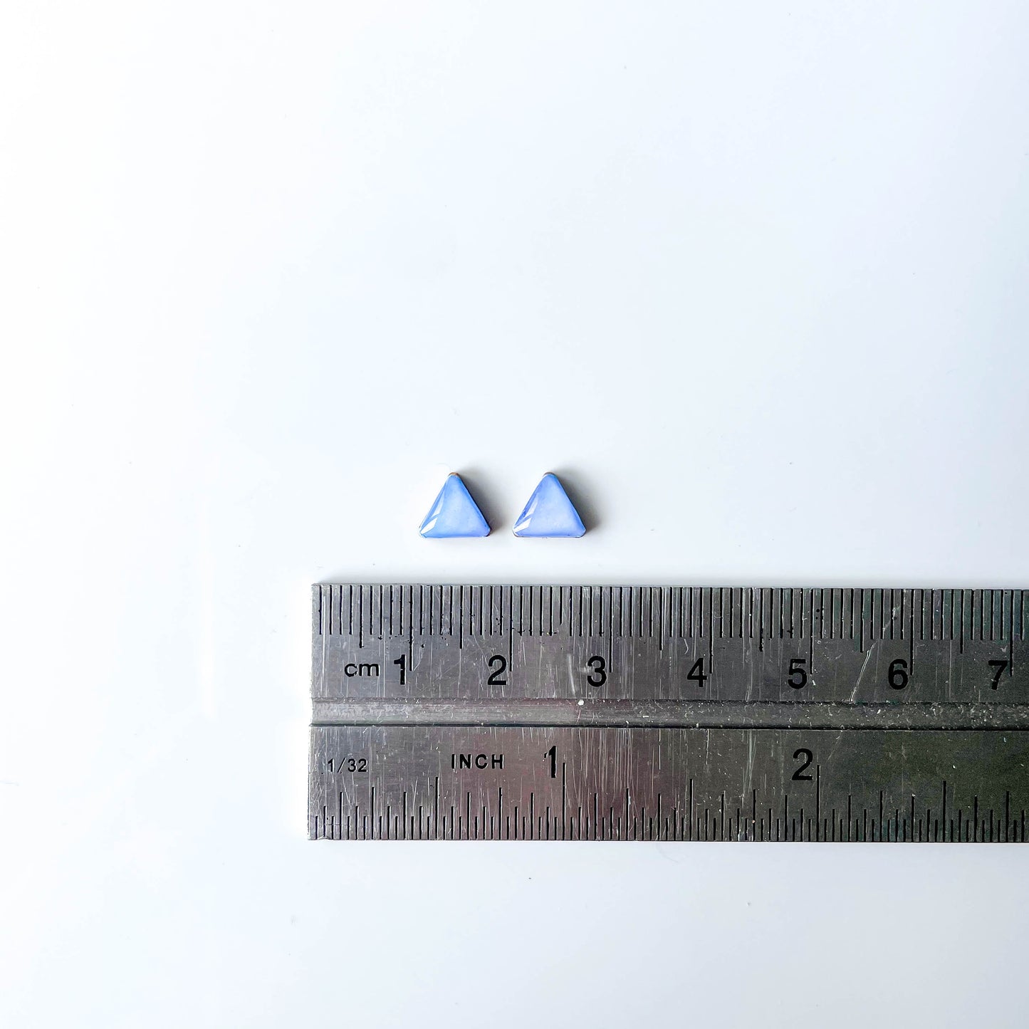 Triangle Stud Earrings - Blue Mix - Rainbow Collection