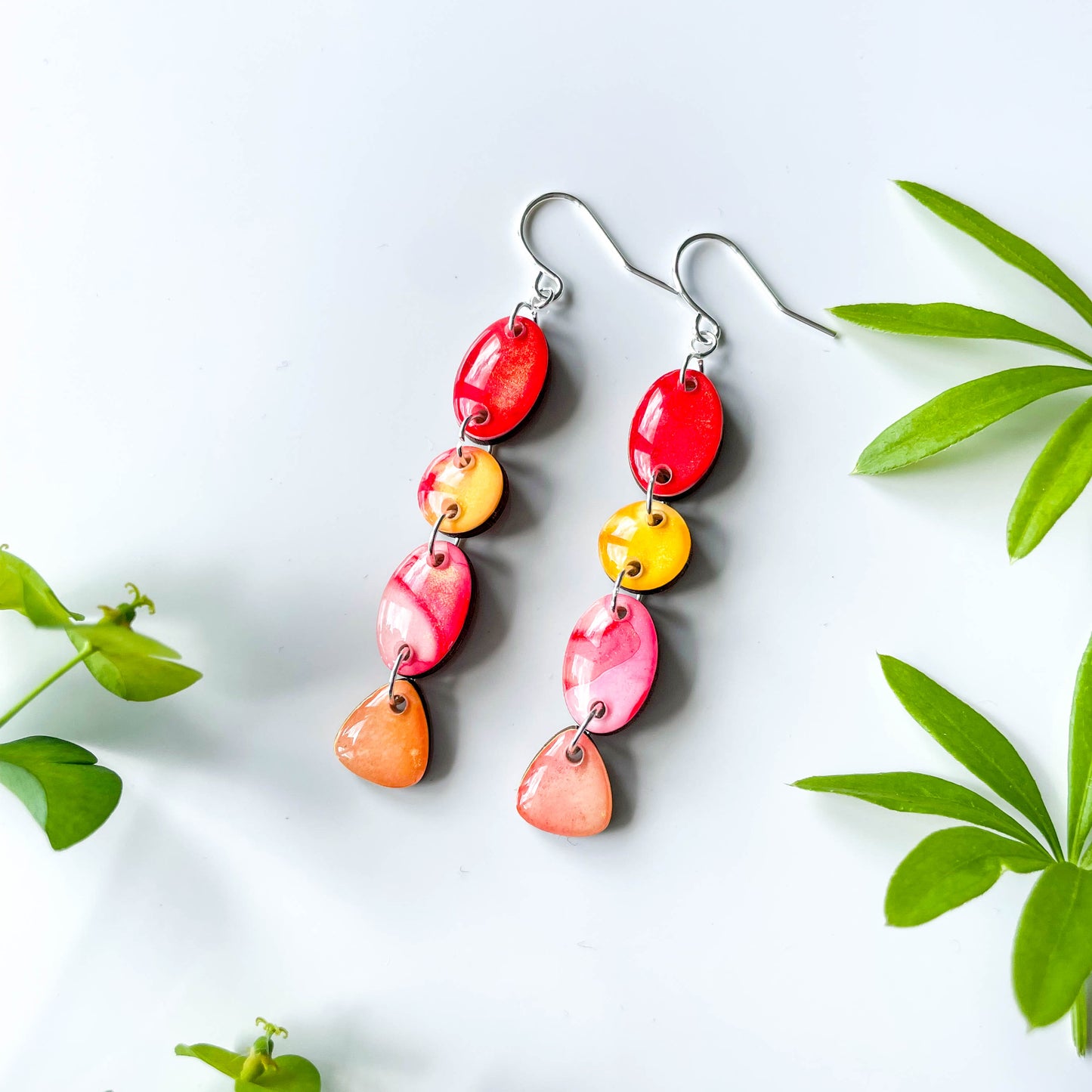 Quad Drop Earrings - Multi Mix - Rainbow Collection