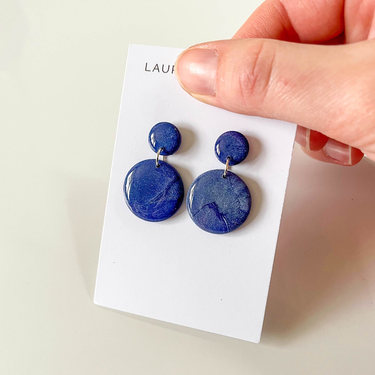 Purple Shimmer Circle Earrings