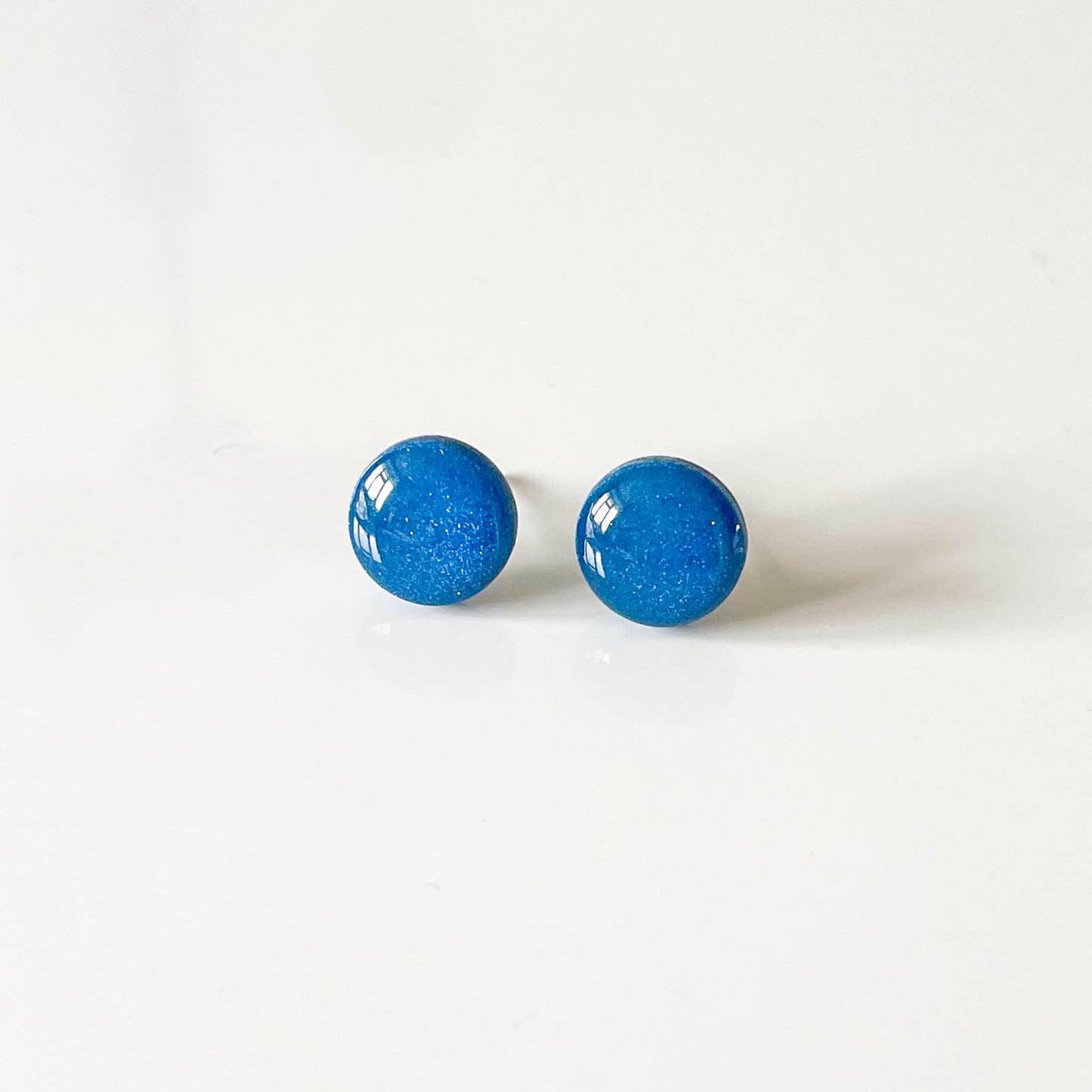Blue Shimmer Stud Earrings