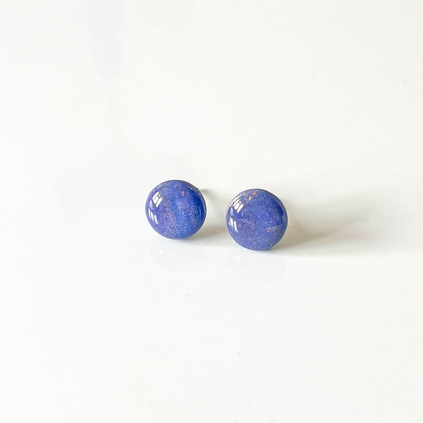 Purple Shimmer Stud Earrings