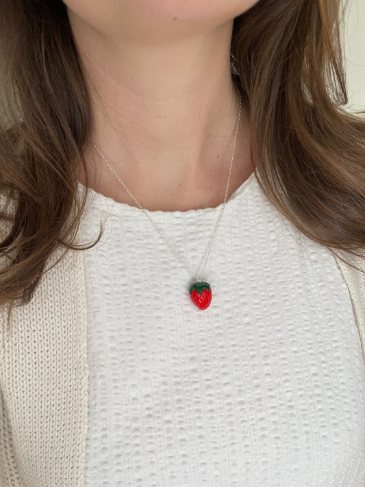 Strawberry Necklace Tutorial