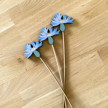Large Individual Acrylic Cornflower Stems - END OF LINE