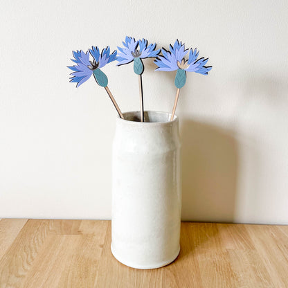Large Individual Acrylic Cornflower Stems - END OF LINE