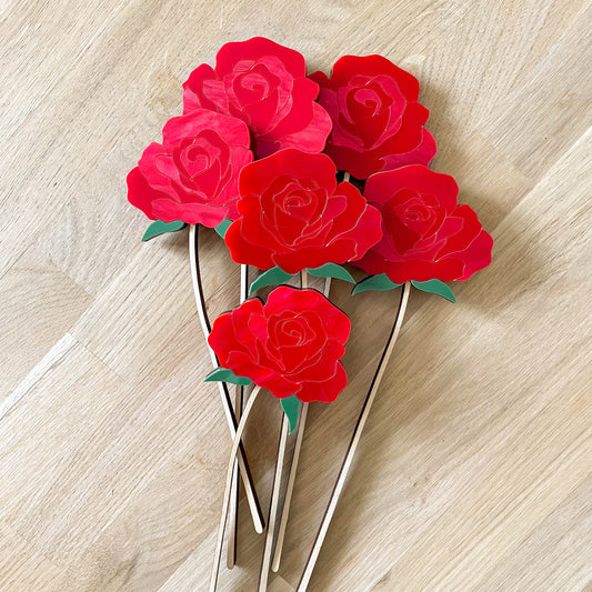 Large Individual Acrylic Rose Stems - END OF LINE