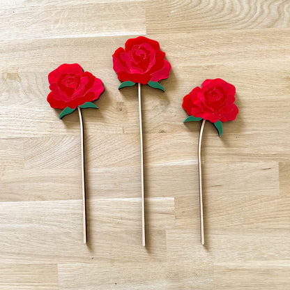 Large Individual Acrylic Rose Stems - END OF LINE