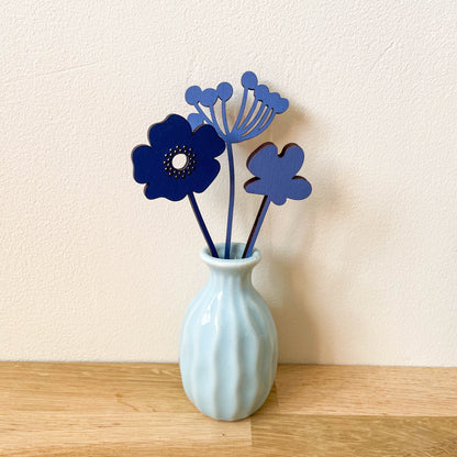Mini Ceramic Vase - Blue - SECONDS