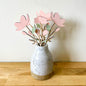 Wooden Painted Pink Blossom Flower Stem