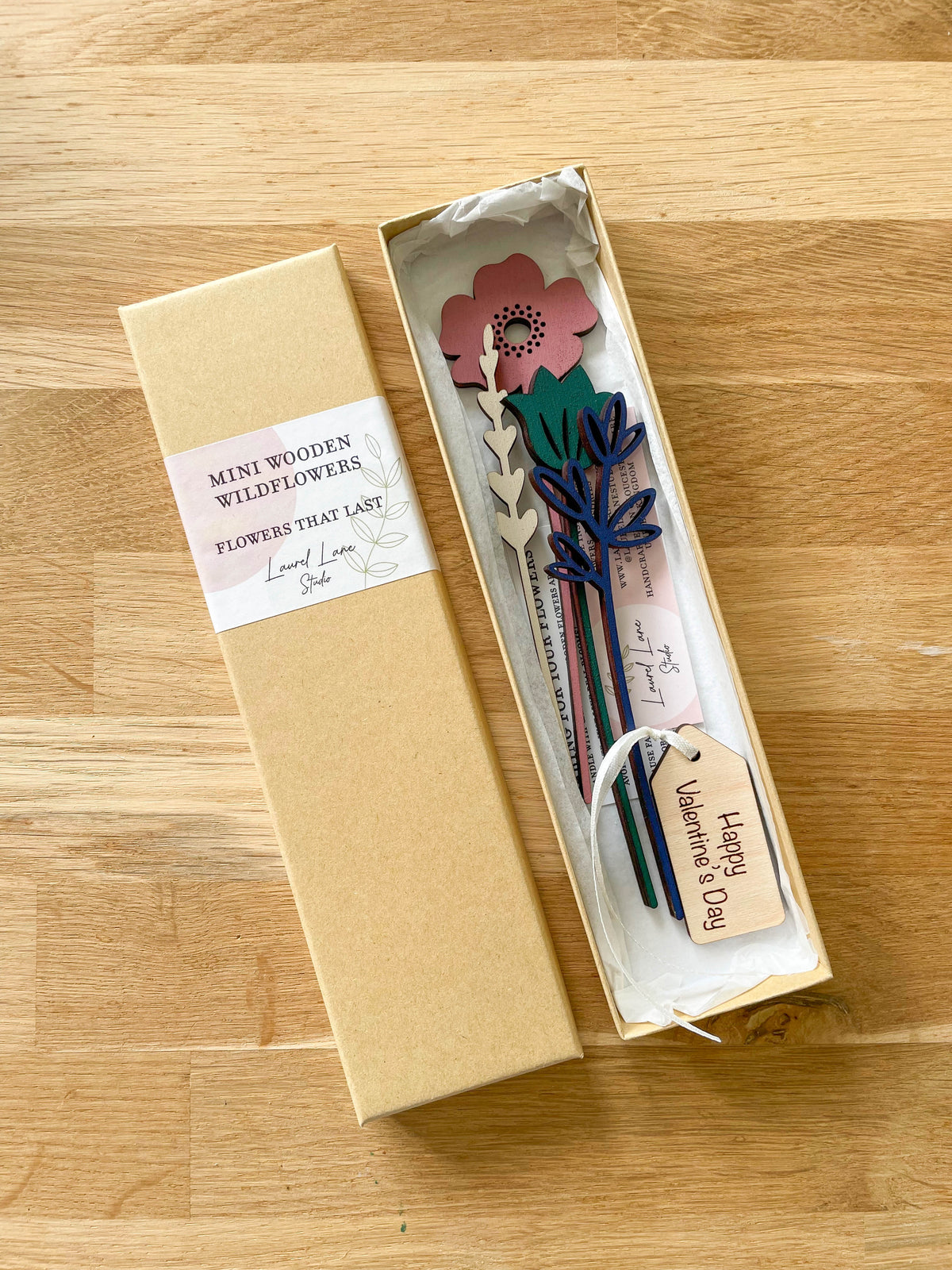 Engraved Wooden Gift Tag With Ribbon