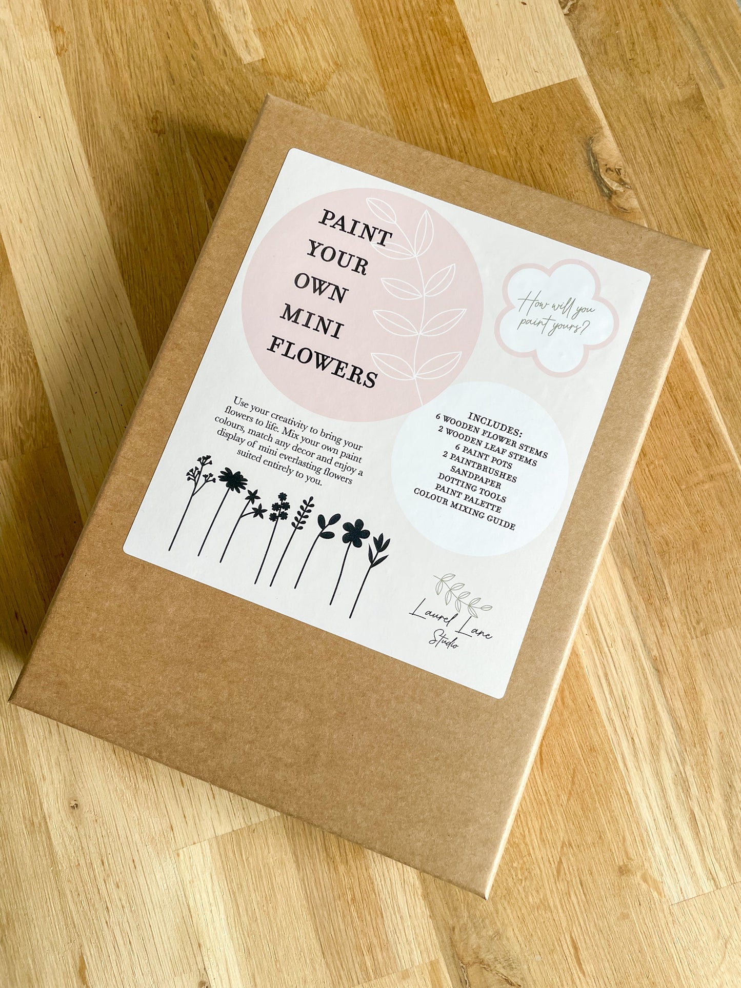 Paint Your Own Mini Flowers - Craft Kit