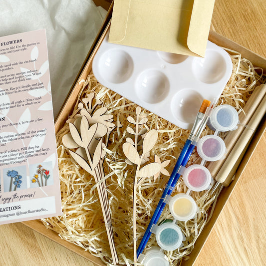 Paint Your Own Mini Flowers - Craft Kit