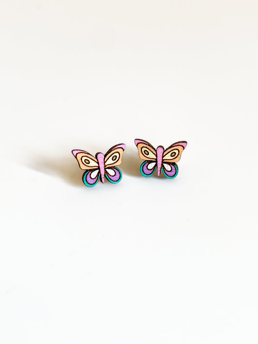 Pastel Butterfly Stud Earrings