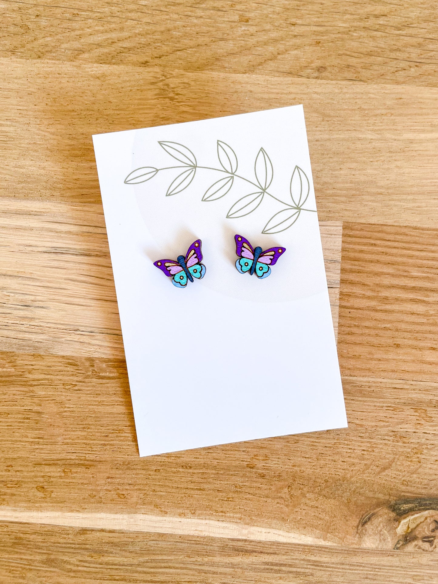 Colourful Butterfly Stud Earrings