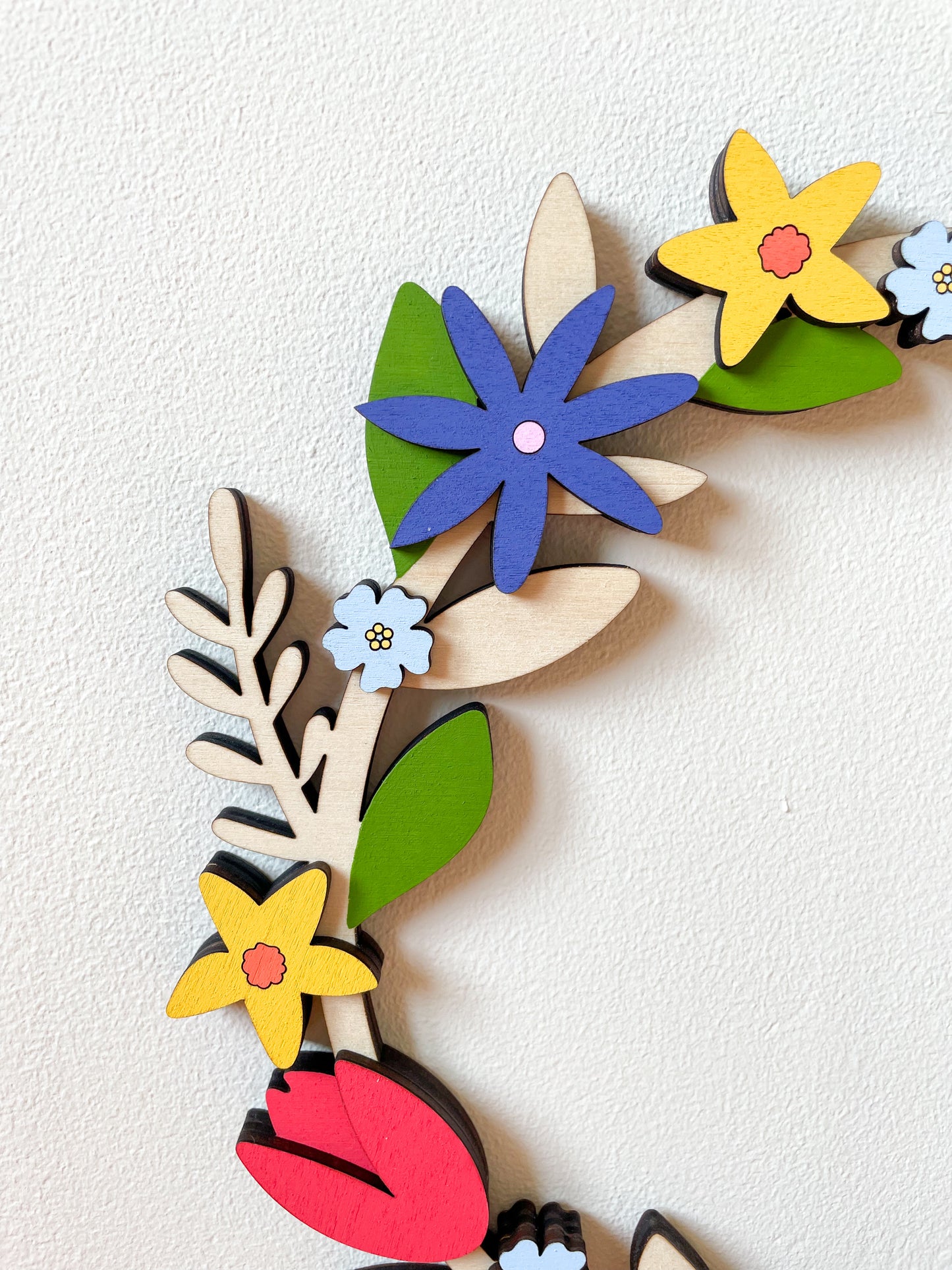 Wooden Spring Wreath - SAMPLE