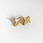 Mirror Gold Star Studs - Sterling Silver