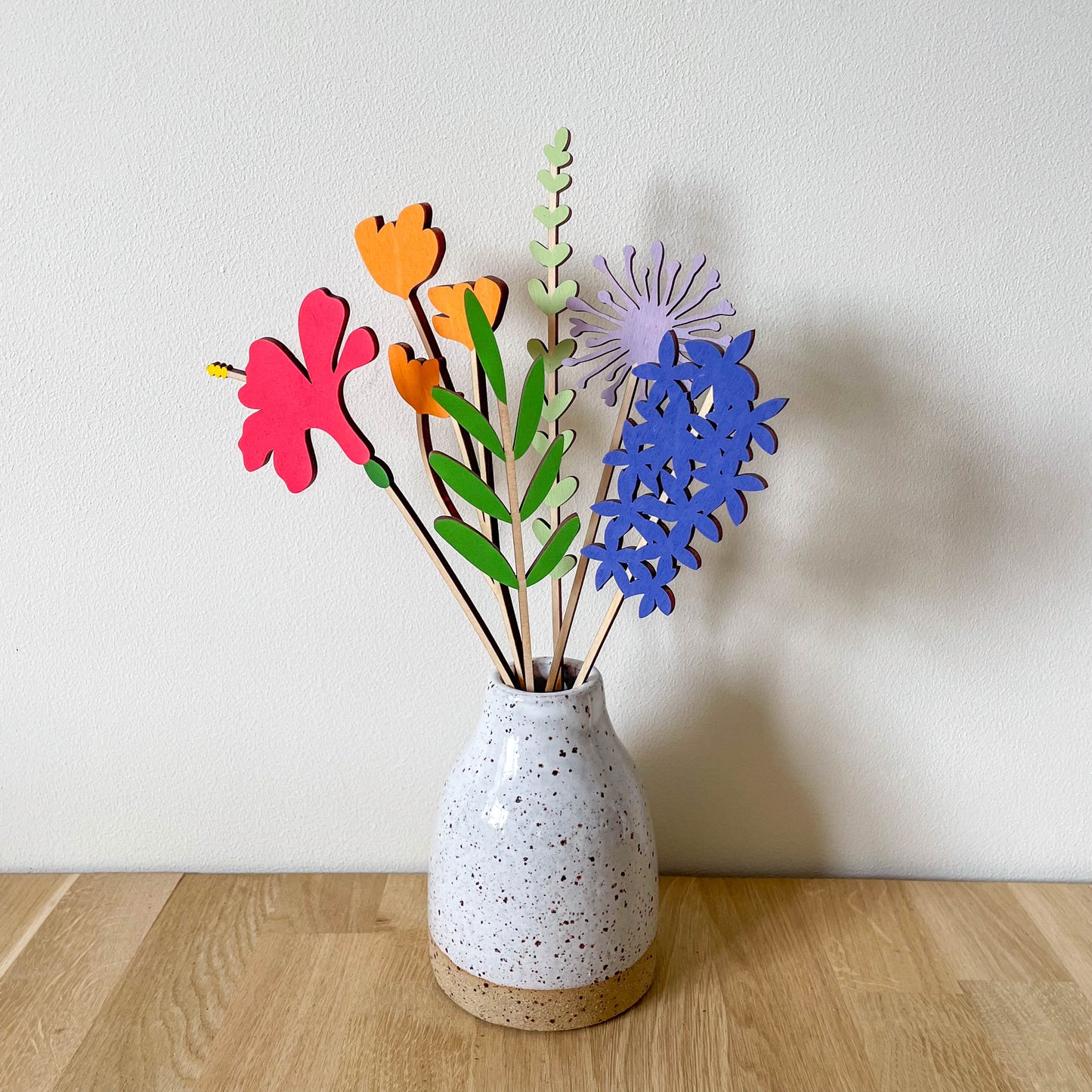 Large Individual Wooden Flower Stems - Hand Painted - END OF LINE