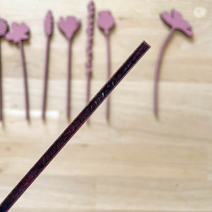 Mini Wooden Wildflower Stems - Pink - SECONDS