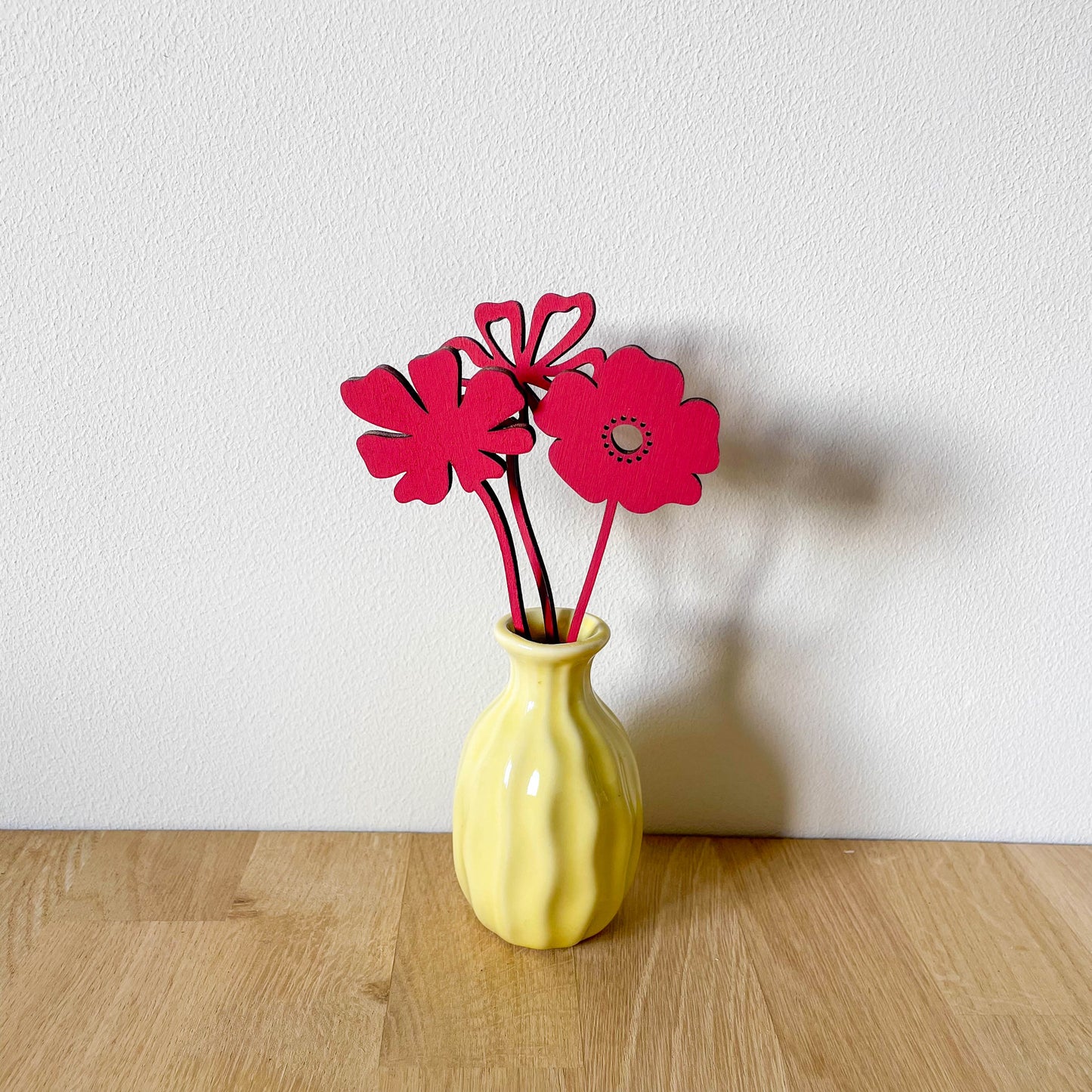 Mini Wooden Wildflower Stems - Red - SAMPLES