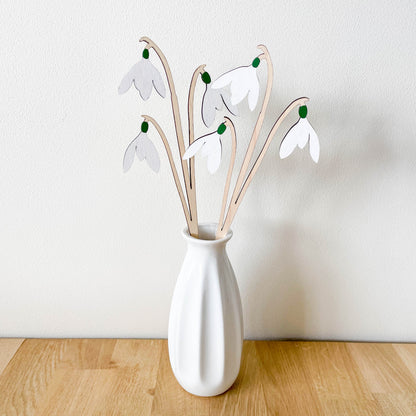 Snowdrop Multi Flower Stem - Painted/Unpainted - END OF LINE/SECOND
