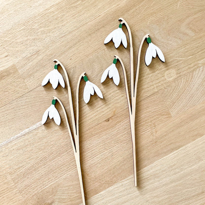 Snowdrop Multi Flower Stem - Painted/Unpainted - END OF LINE/SECOND